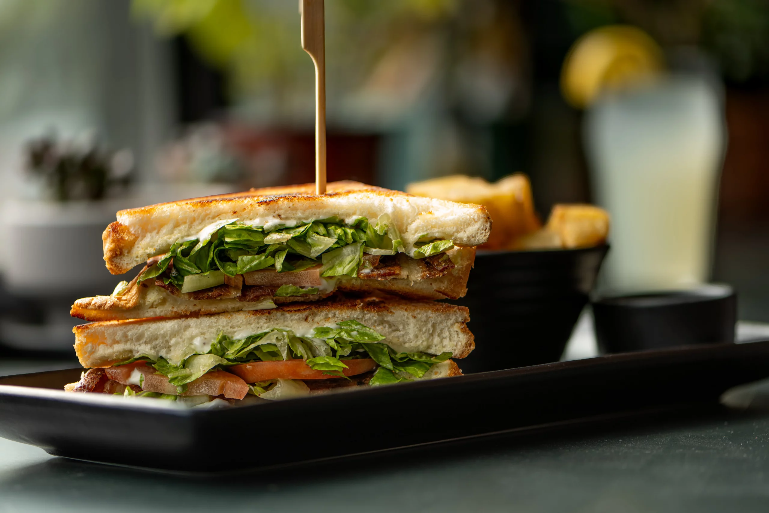 A delicious-looking sandwich.