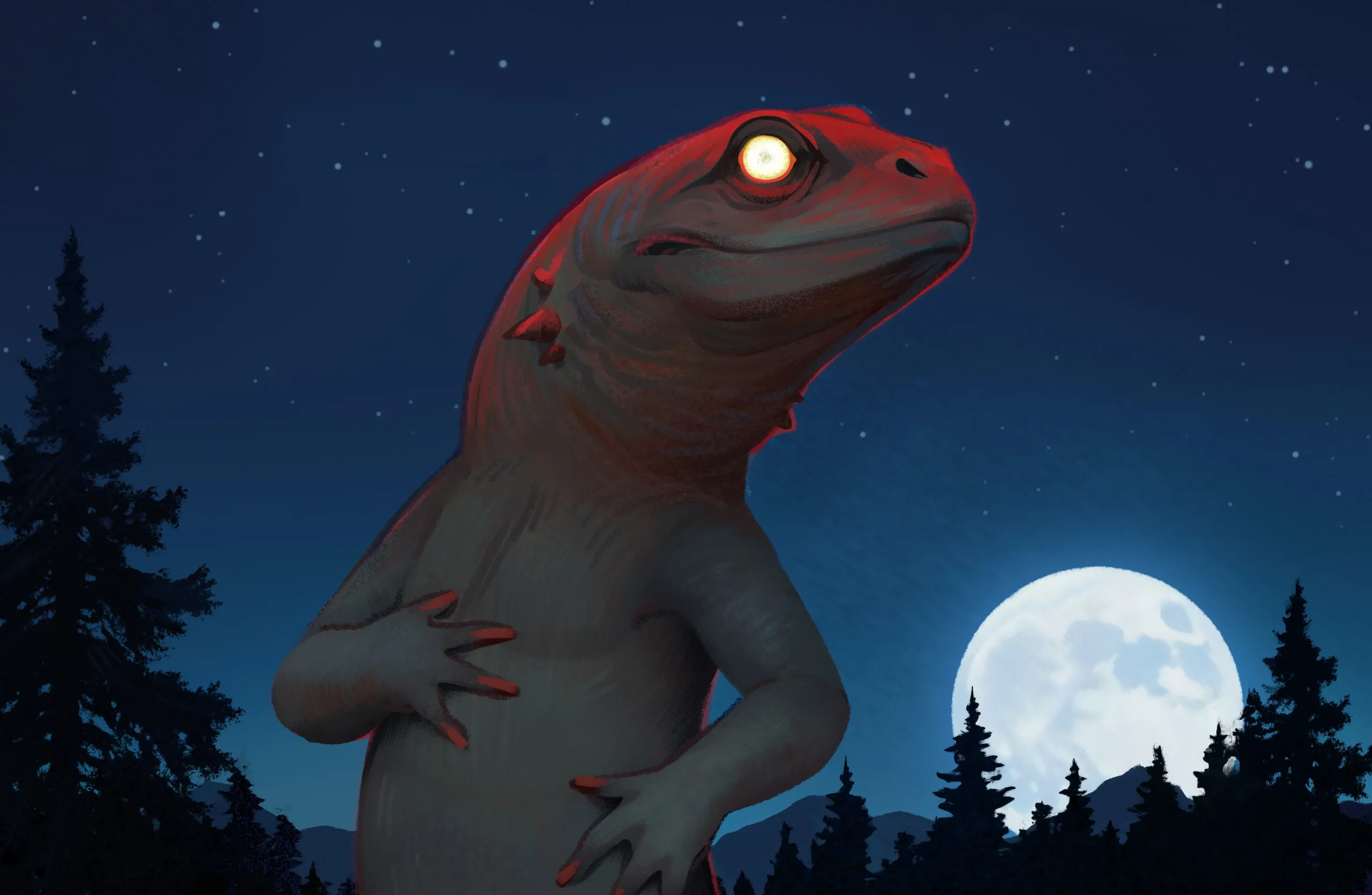 Illustration of a giant salamander.